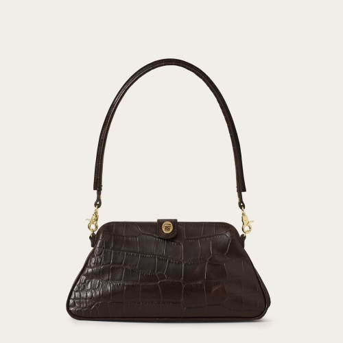 Rofe Vintage Bag M, brown croco